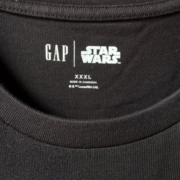 NWT GAP Star Wars Darth Maul Black Short Sleeve Cotton T-Shirt in Unisex 3X - Picture 3 of 9